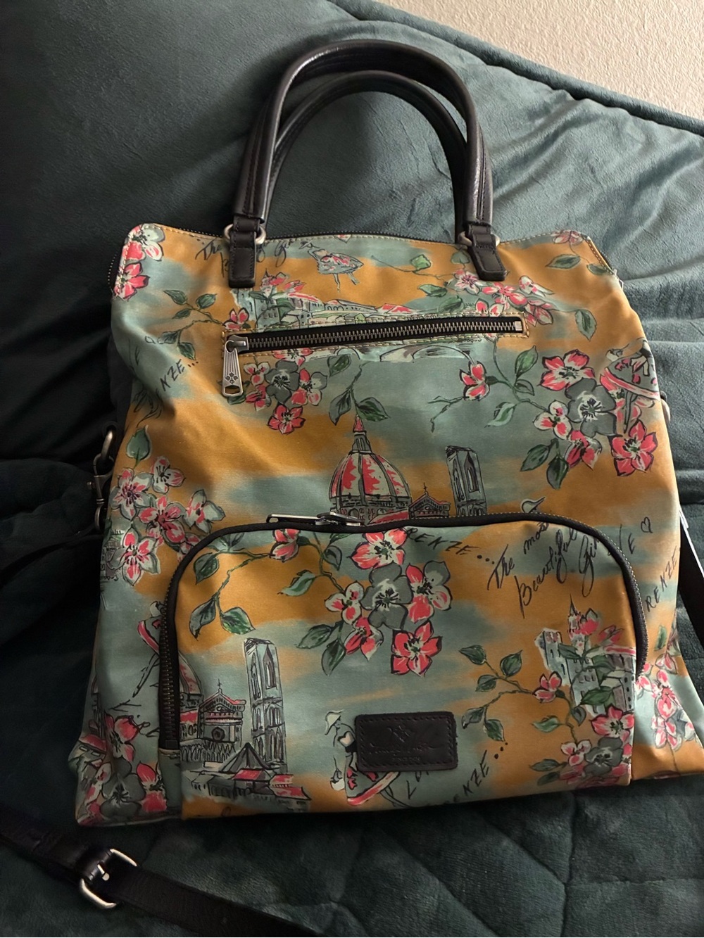 Patricia Nash Beautiful Girl Trapolini convertable crossbody backpack